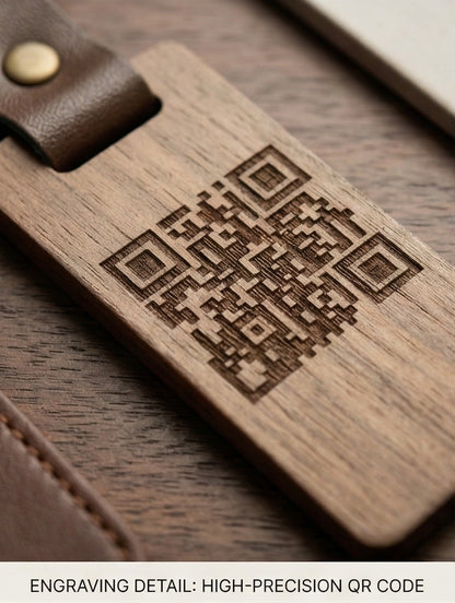 Personalized Natural Wood Keychain - Custom Engraved Gift (Natural Wood)