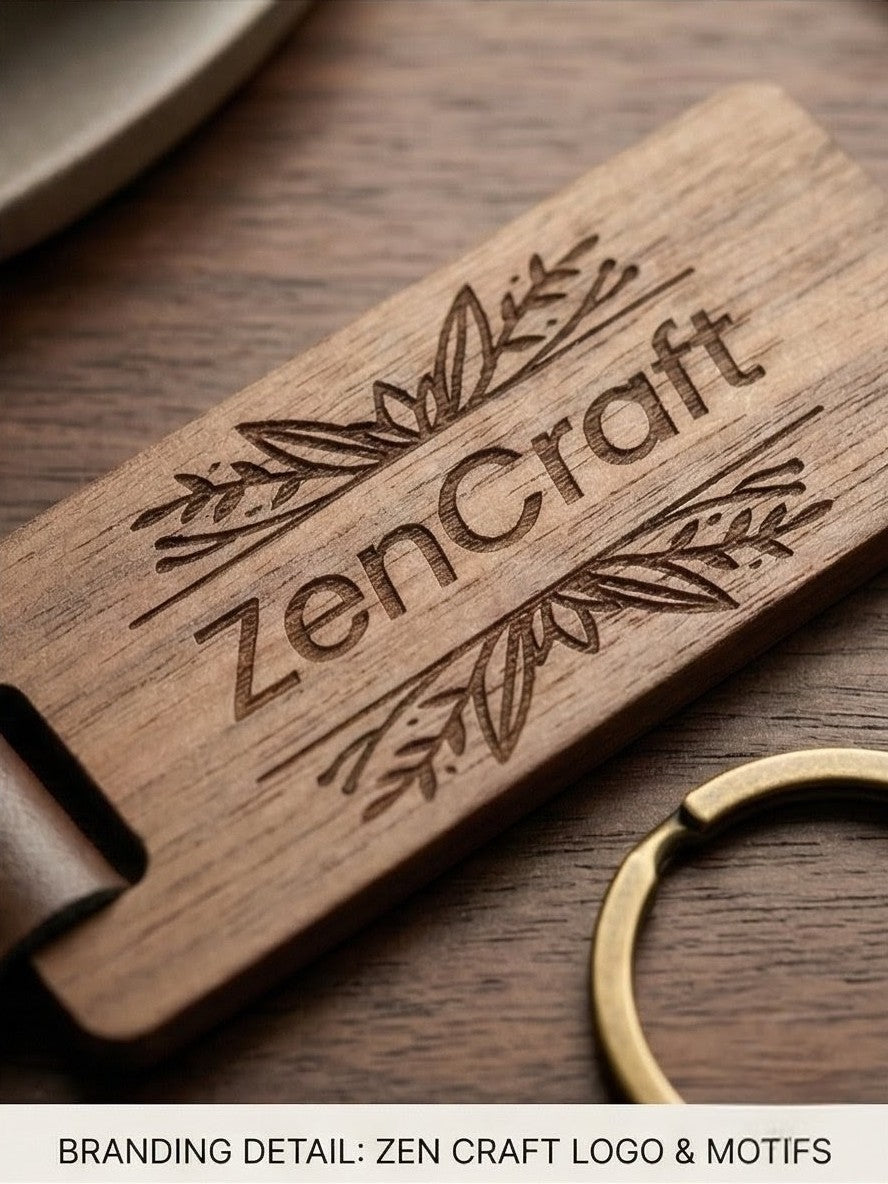 Personalized Natural Wood Keychain - Custom Engraved Gift (Natural Wood)