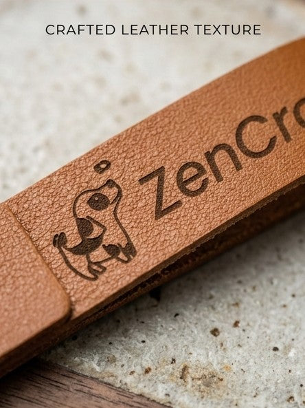 Personalized Vegan Leather Keychain - Custom Engraved Key Fob